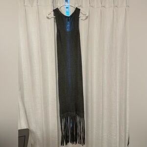 ASOS grey fringe dress